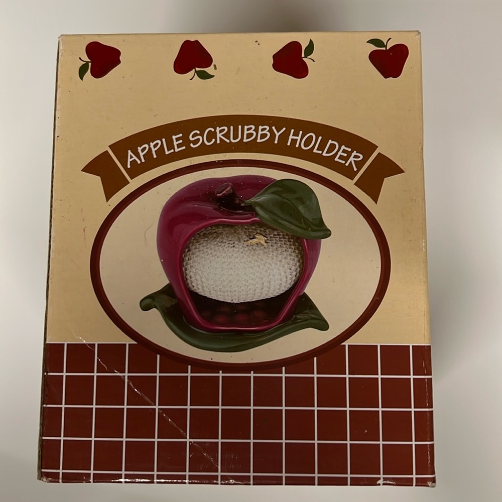 New in box Apple scrubby holder